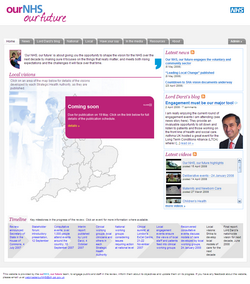 Our NHS homepage v3