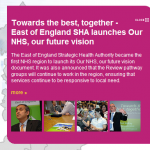 Popup on Our NHS site