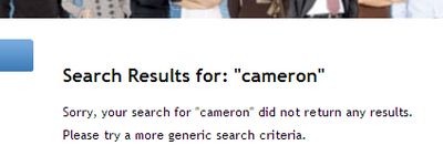 No Cameron result