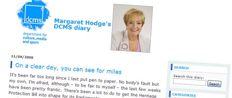 Margaret Hodge's DCMS blog